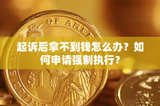 济南起诉后拿不到钱怎么办？如何申请强制执行？