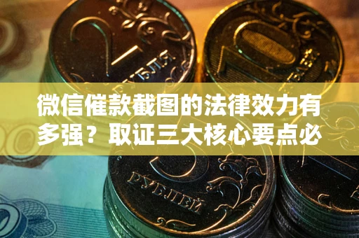 济南微信催款截图的法律效力有多强？取证三大核心要点必须知道！