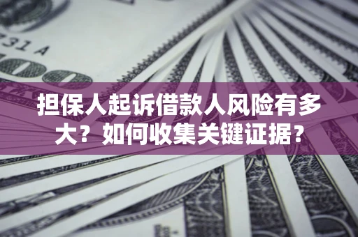 济南担保人起诉借款人风险有多大？如何收集关键证据？