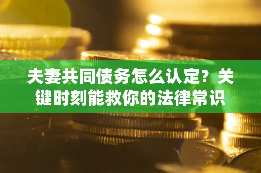 济南夫妻共同债务怎么认定？关键时刻能救你的法律常识